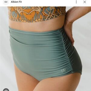 Albion Women's High-Waisted Bikini Bottom in sea salt